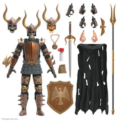 Super7 Black Falcon with interchangeable heads and hands for customized poses.