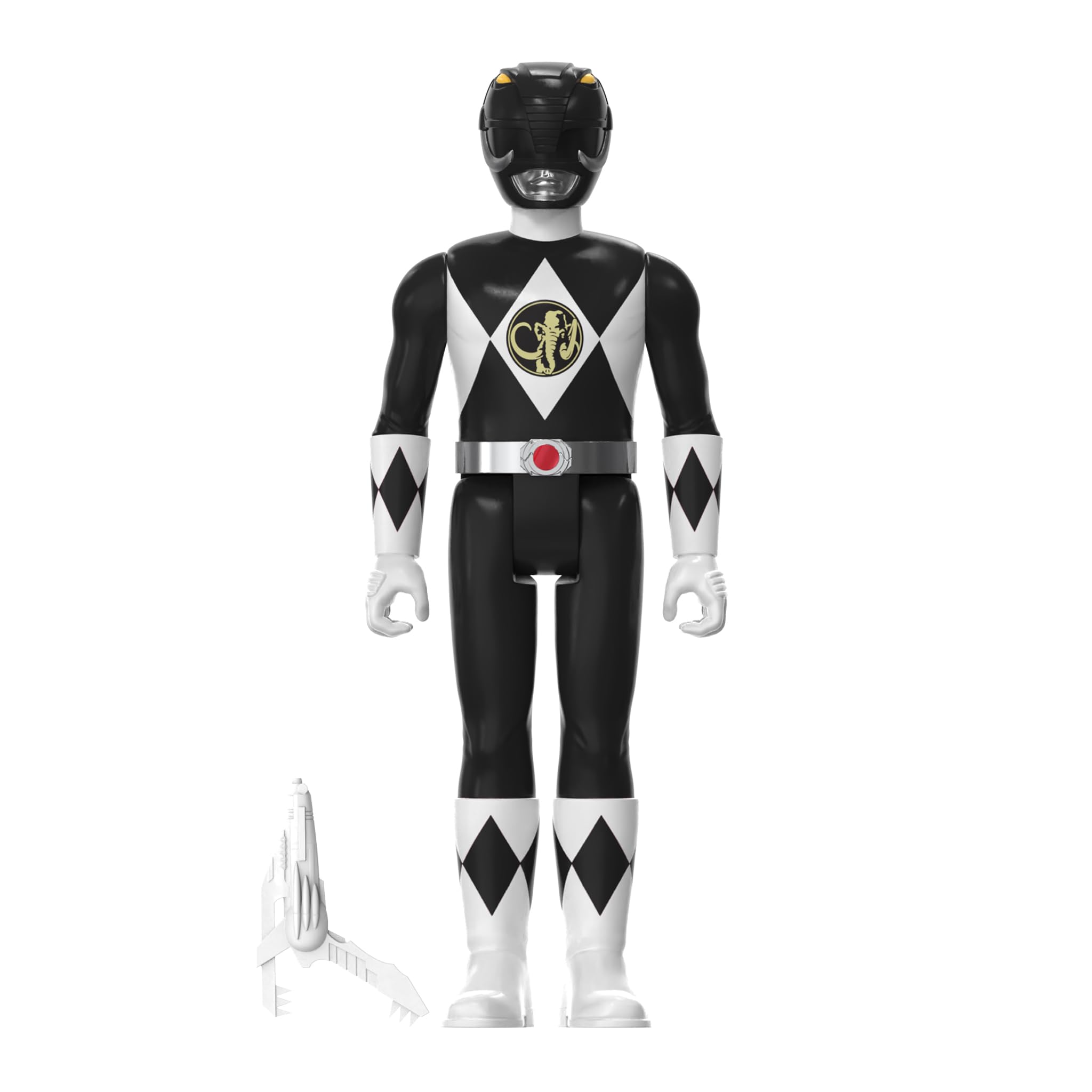 Black Ranger figure with power blaster accessory for dynamic posing.