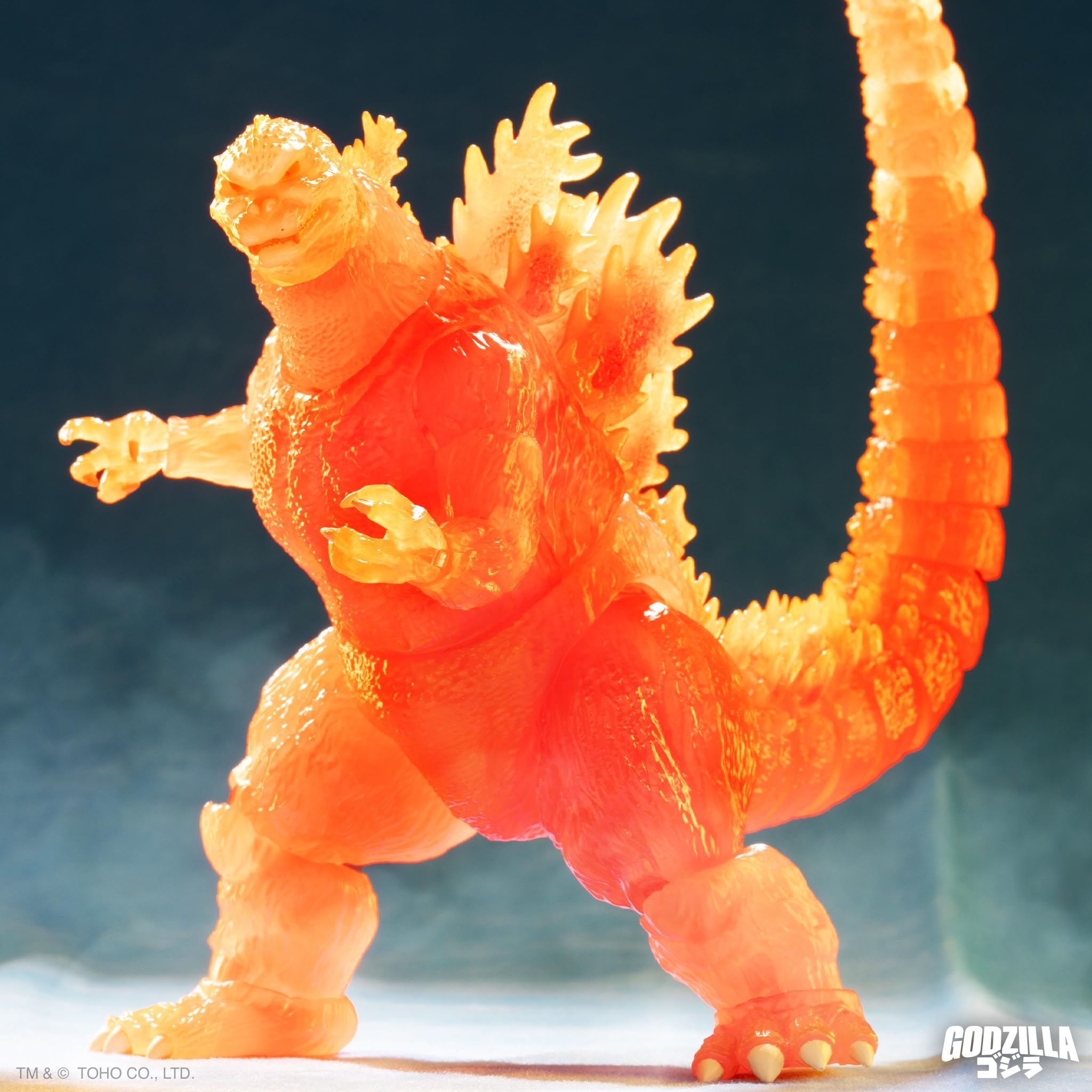 Super7 Blazing Godzilla six claws provide varied battle-ready poses.
