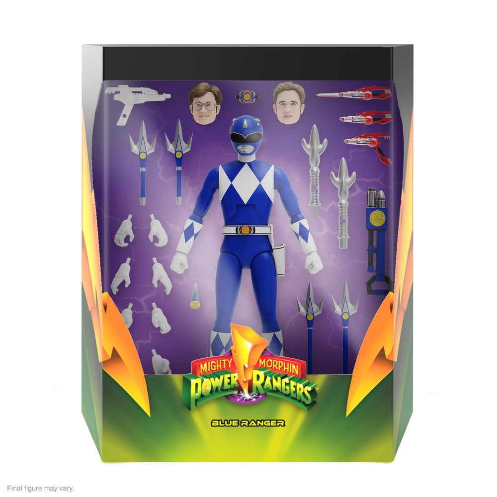Blue Ranger ULTIMATES figure side profile ideal for shelf displays
