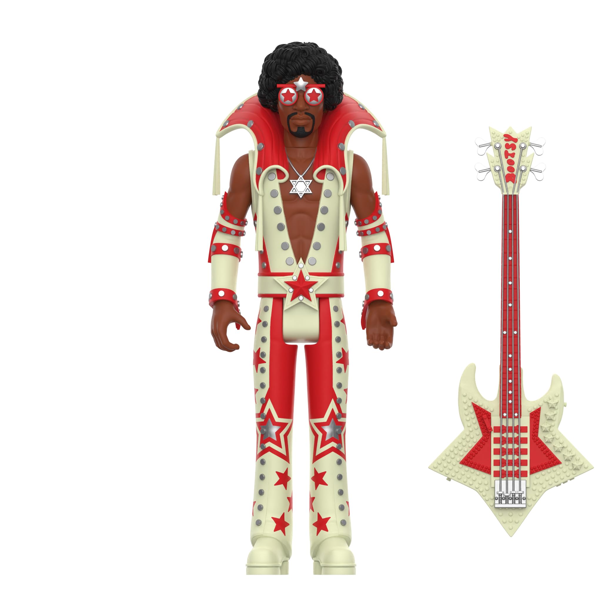 Bootsy glow star shaped bass accessory adds neon accent to retro display