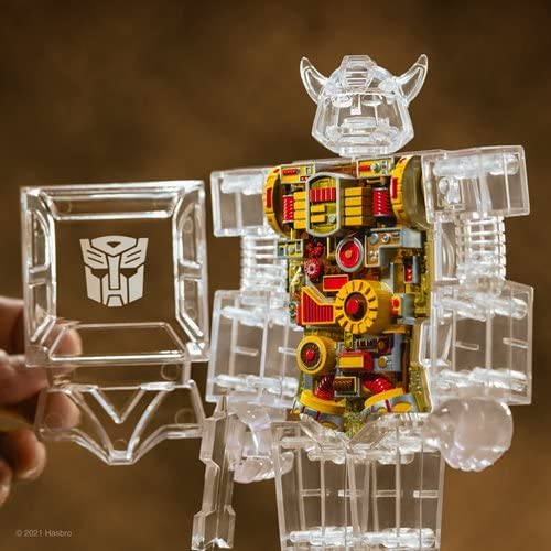 Super7 Bumblebee blaster accessory included for classic Transformer battle play.