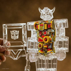 Super7 Bumblebee blaster accessory included for classic Transformer battle play.