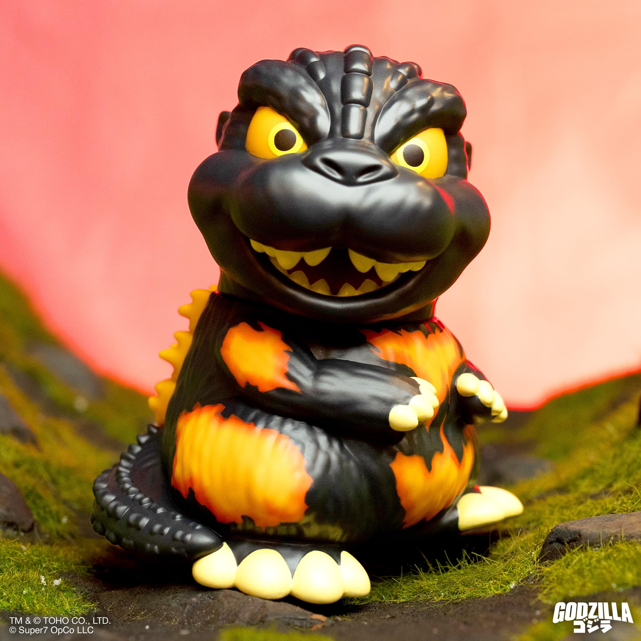 Super7 Burning Godzilla 95 figure neck detail highlighting articulation.
