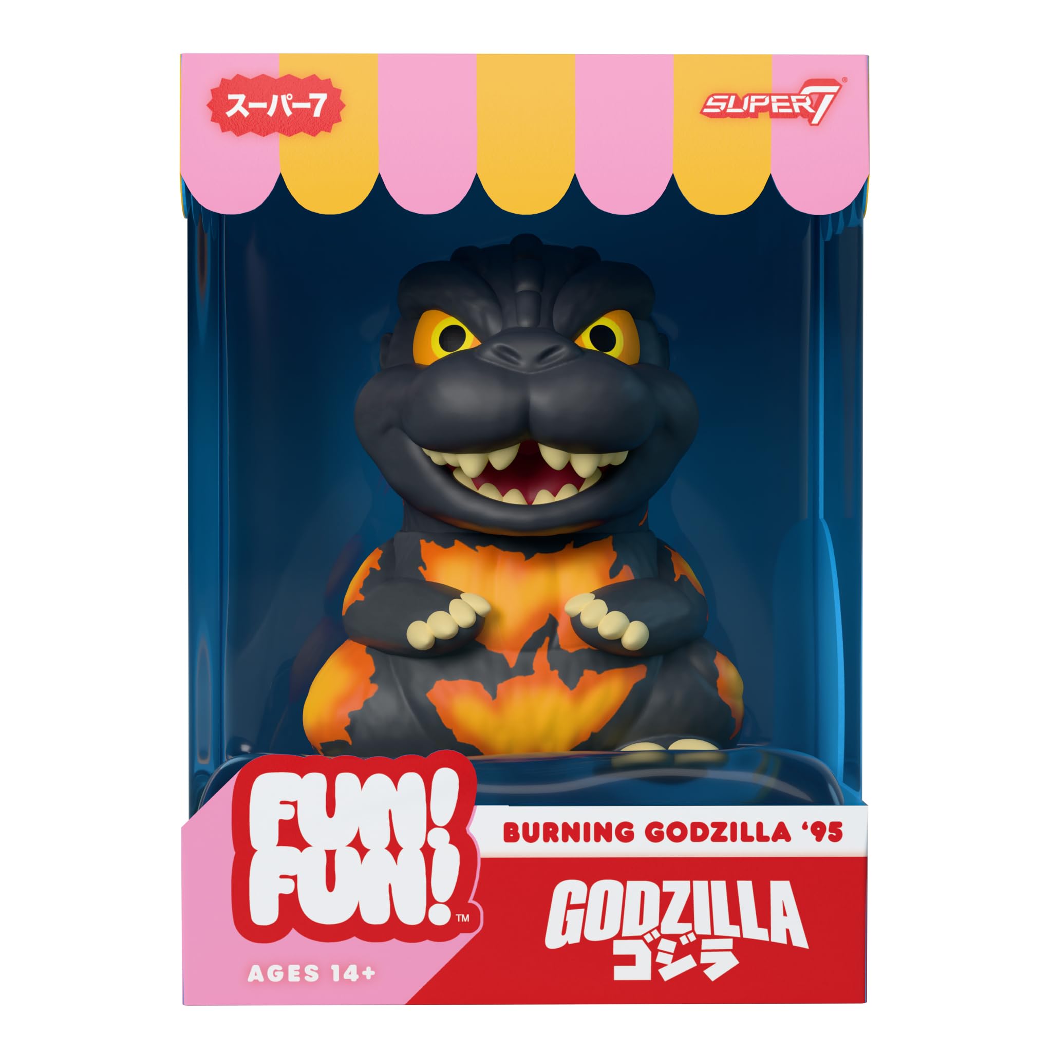 Super7 Burning Godzilla 95 figure packaging for safe gifting.
