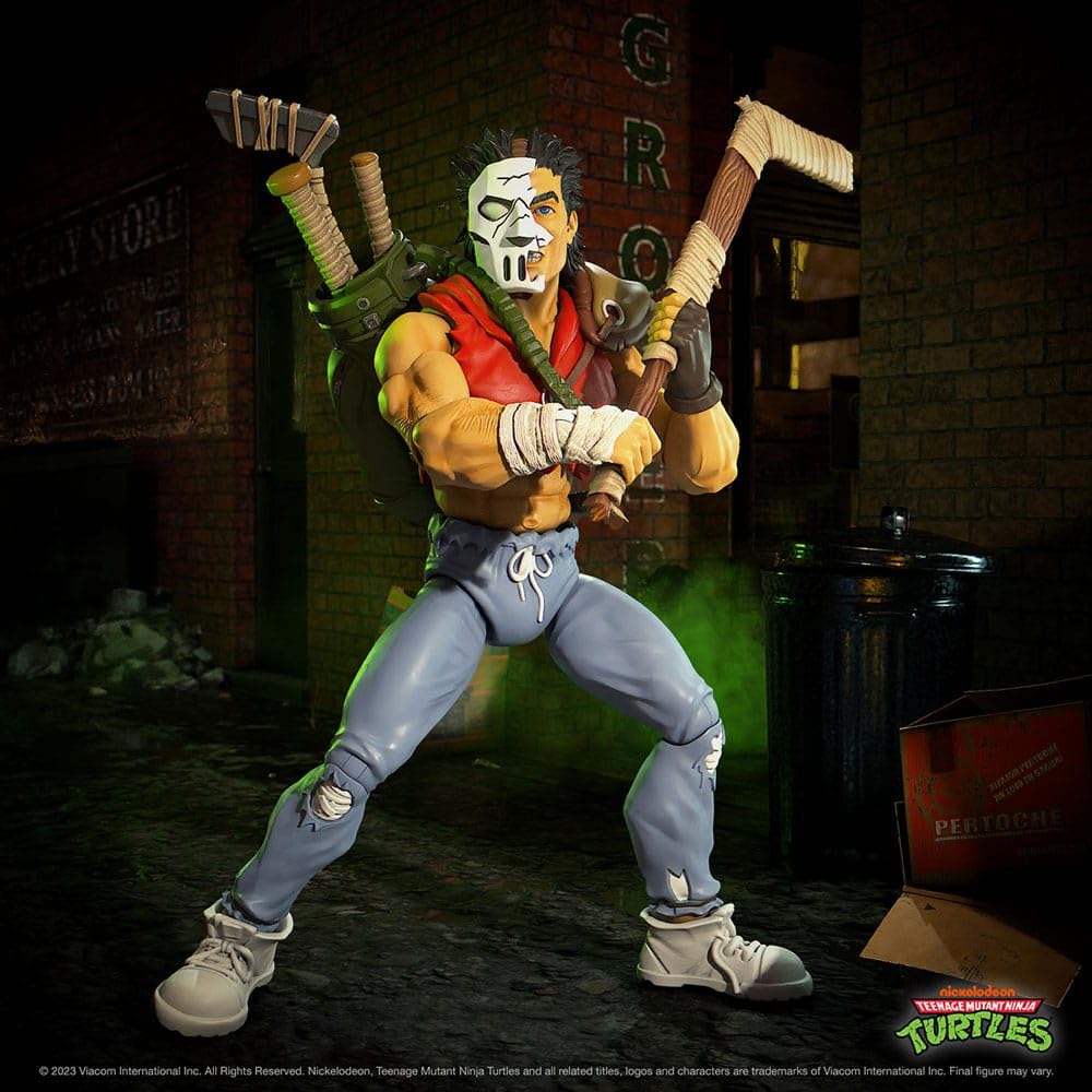 Super7 Casey Jones battle-damaged head adds dramatic variants for storytelling moments.