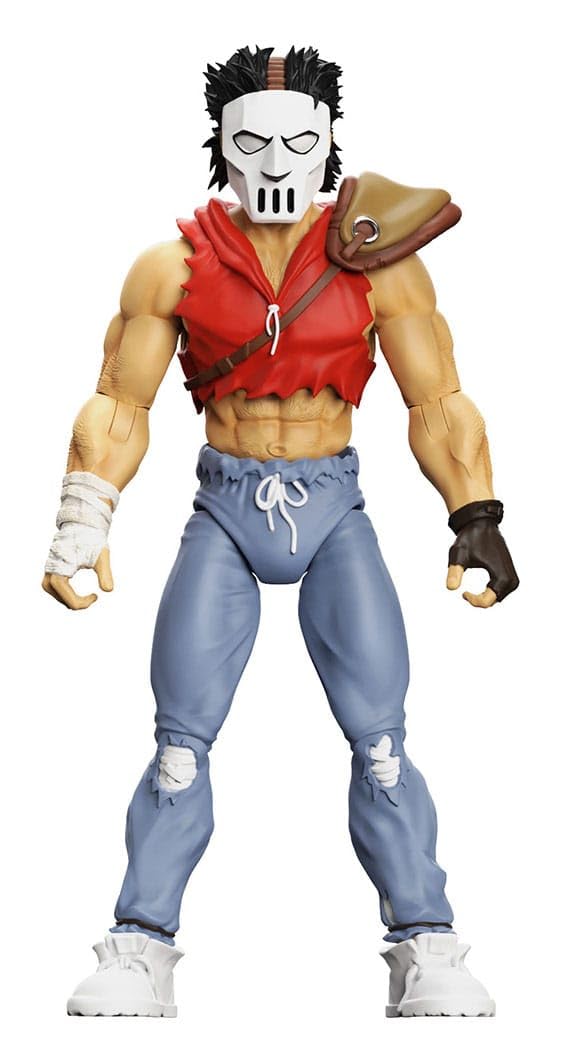 Super7 Casey Jones Mirage head swap for iconic action scenes display.
