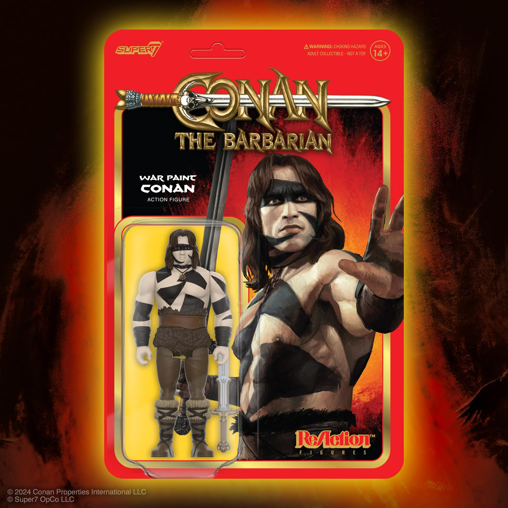 Super7 Conan War Paint collectible toy for retro enthusiasts and fans.