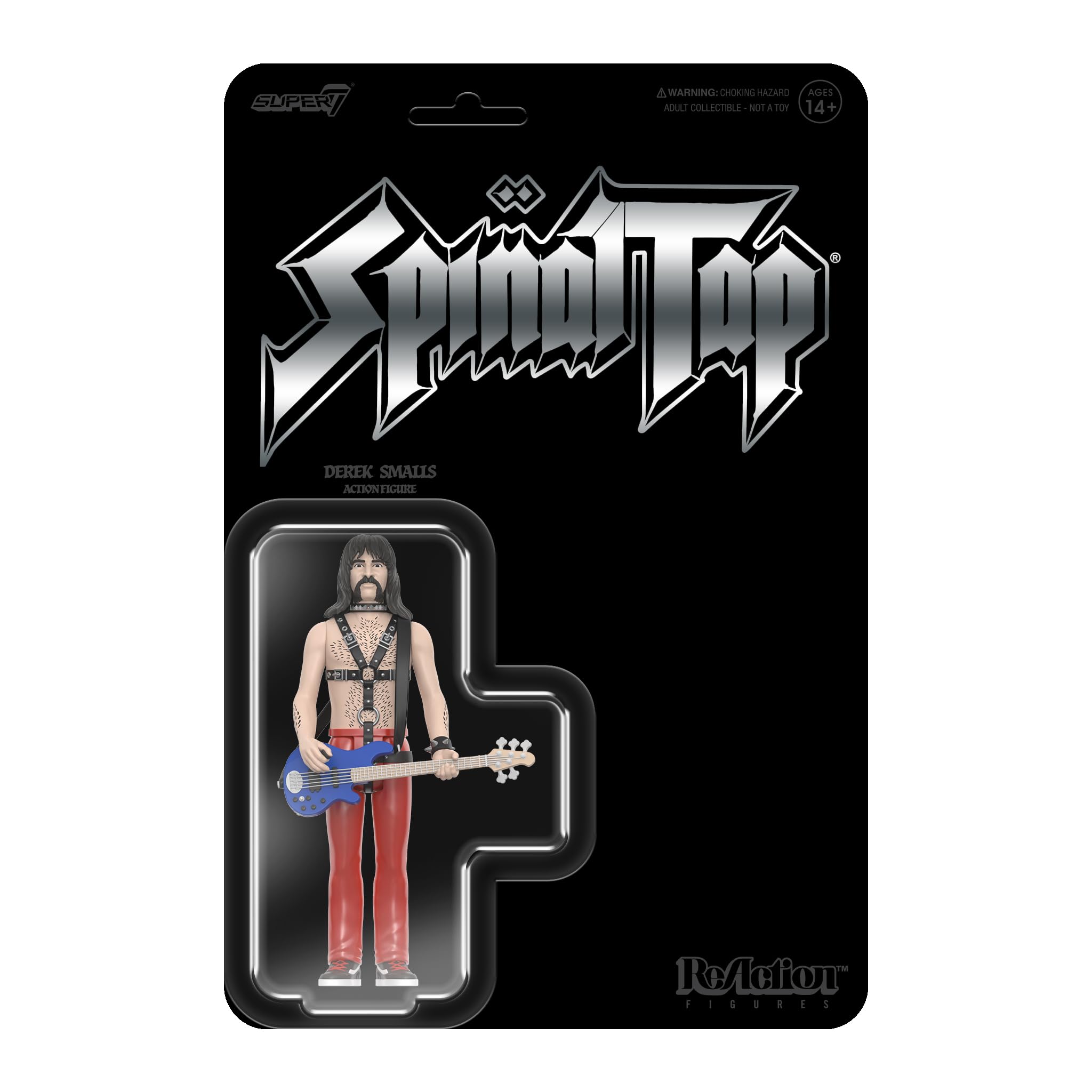 Super7 Derek Smalls Spinal Tap figure in 3.75-inch scale for display.