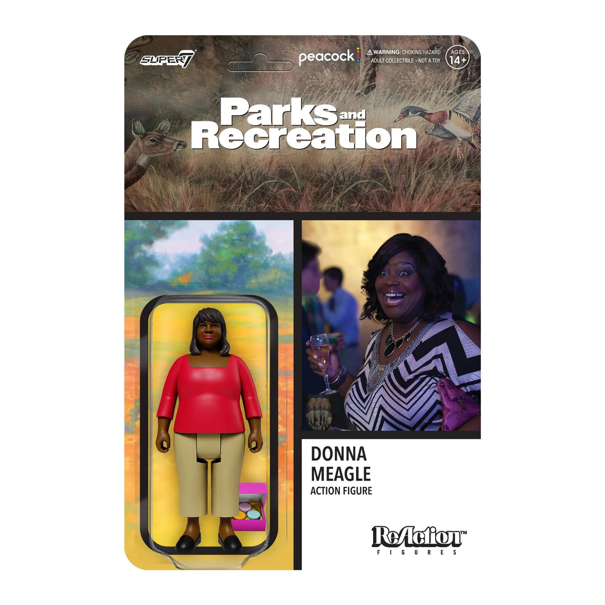 Donna Meagle cupcake accessory enhances playful Parks and Rec scenes.