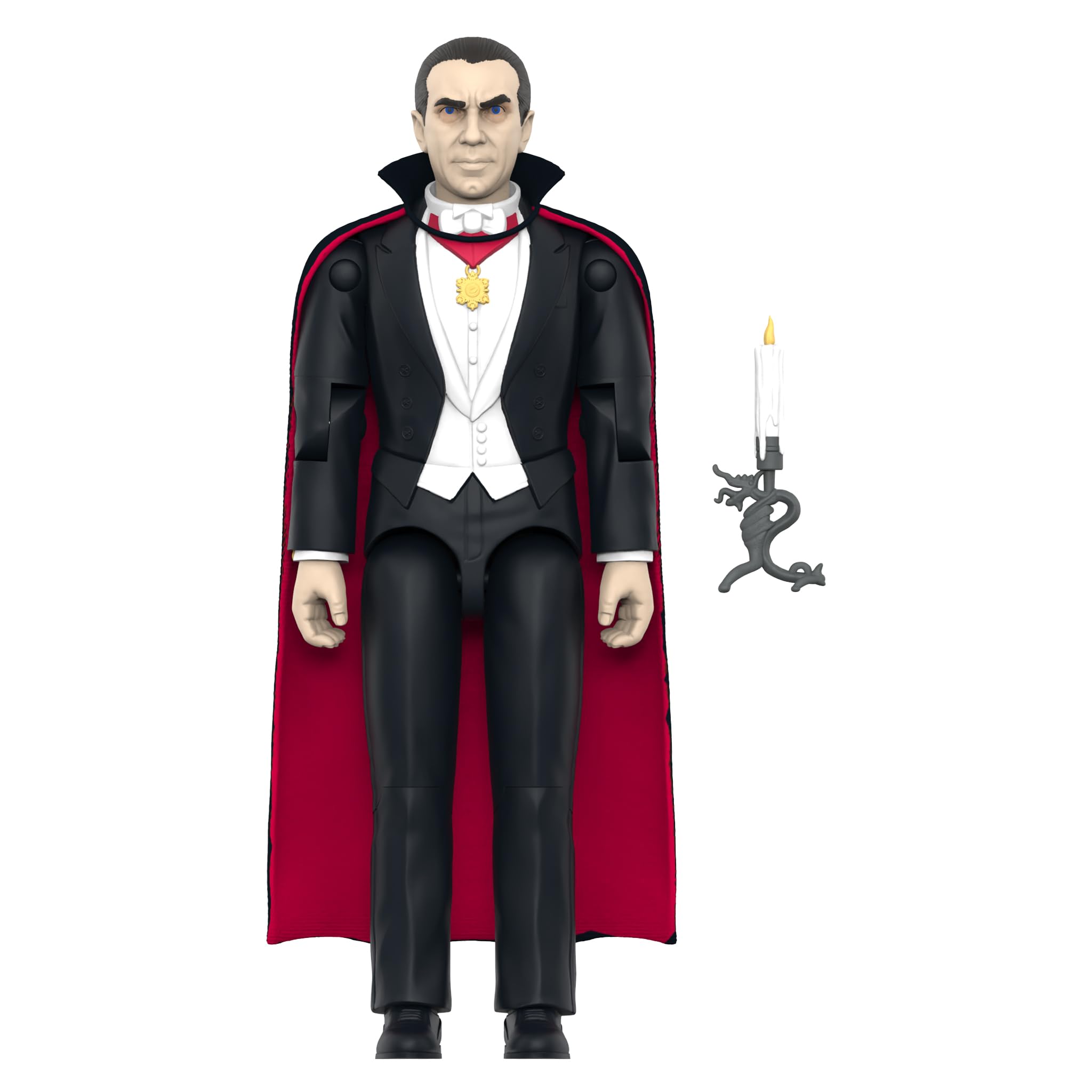 Super7 Dracula with candelabra accessory for recreating iconic scenes.