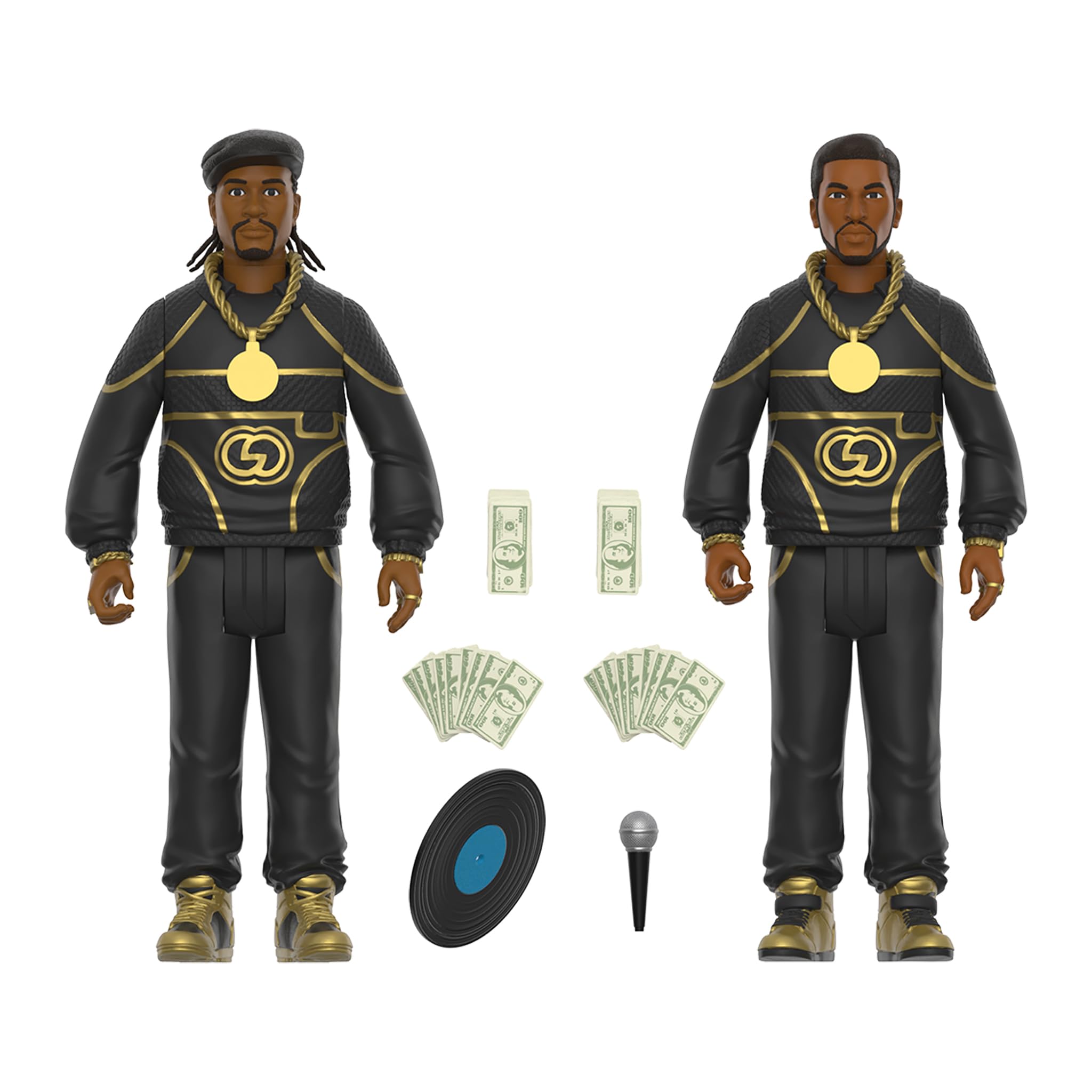 Close up of Super7 Eric B Rakim Follow The Leader 2-Pack figure with microphone accessory.