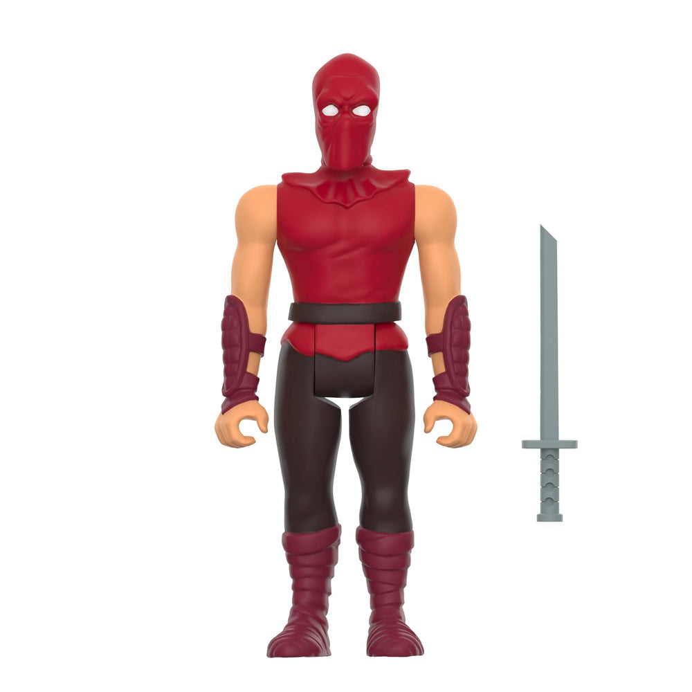 Super7 Foot Soldier side view shows red and black uniform for collectors