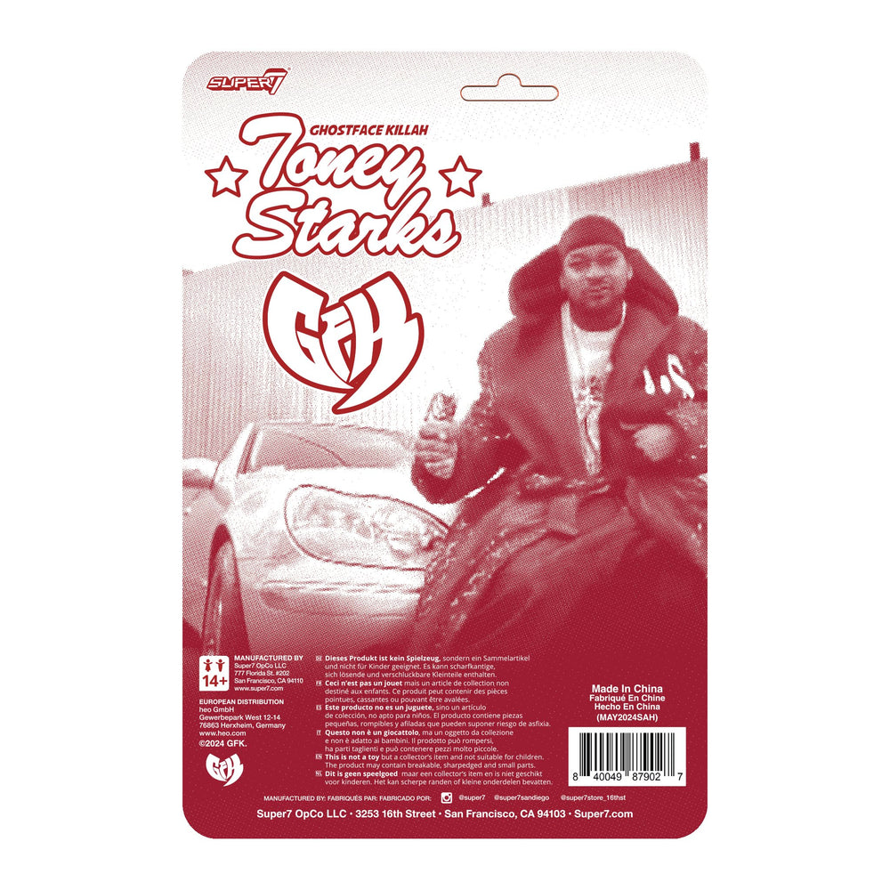 Super7 Ghostface Killah Toney Starks ice cream cone adds playful pose options.