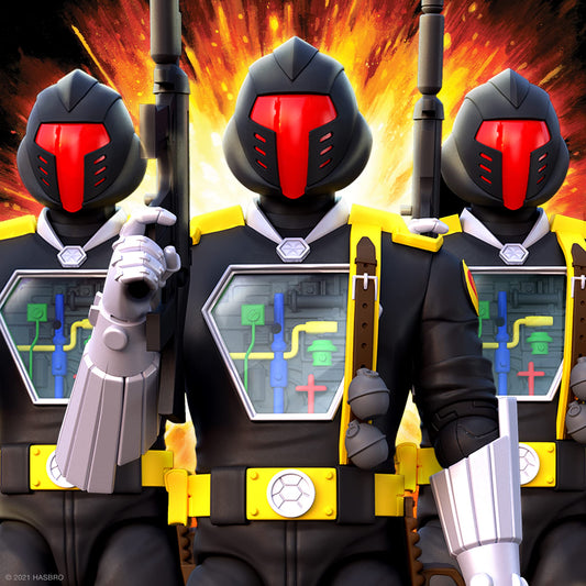 Interchangeable heads and hands and removable chest cover for customization with Super7.