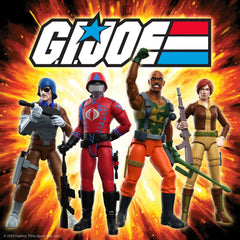 Super7 G.I. Joe Cover Girl retro collectibles ideal for shelf display.
