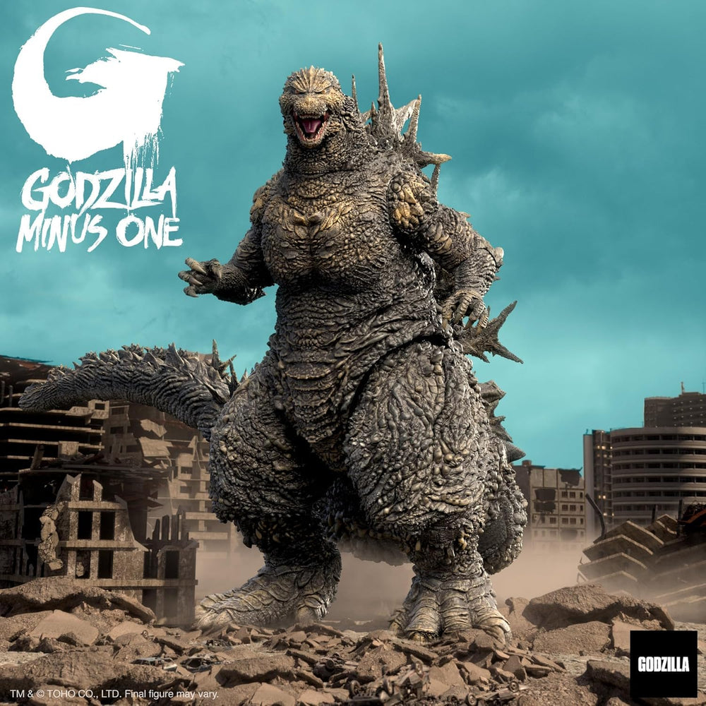 Close-up of Super7 Godzilla Minus One figure showing detailed sculpt and premium paint.