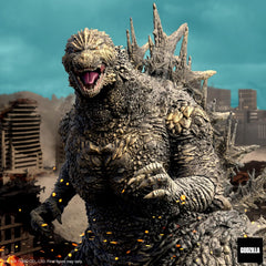 Interchangeable roaring head on Super7 Godzilla Minus One for dynamic display options.