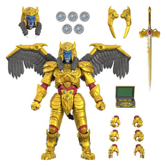 Super7 Goldar action figure with sword pose for dynamic display and play