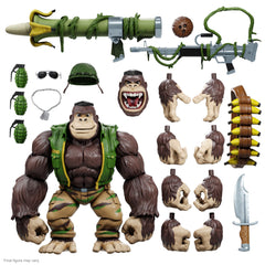 Super7 Guerrilla Gorilla 8-inch figure front view for display