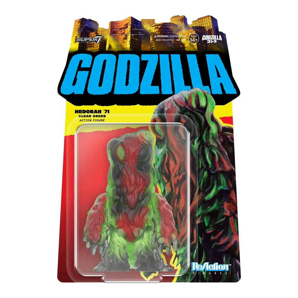Super7 Hedorah Clear Green figure for display and collection.
