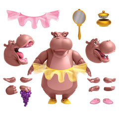 Super7 Hyacinth Hippo Fantasia figure front view for display and posing