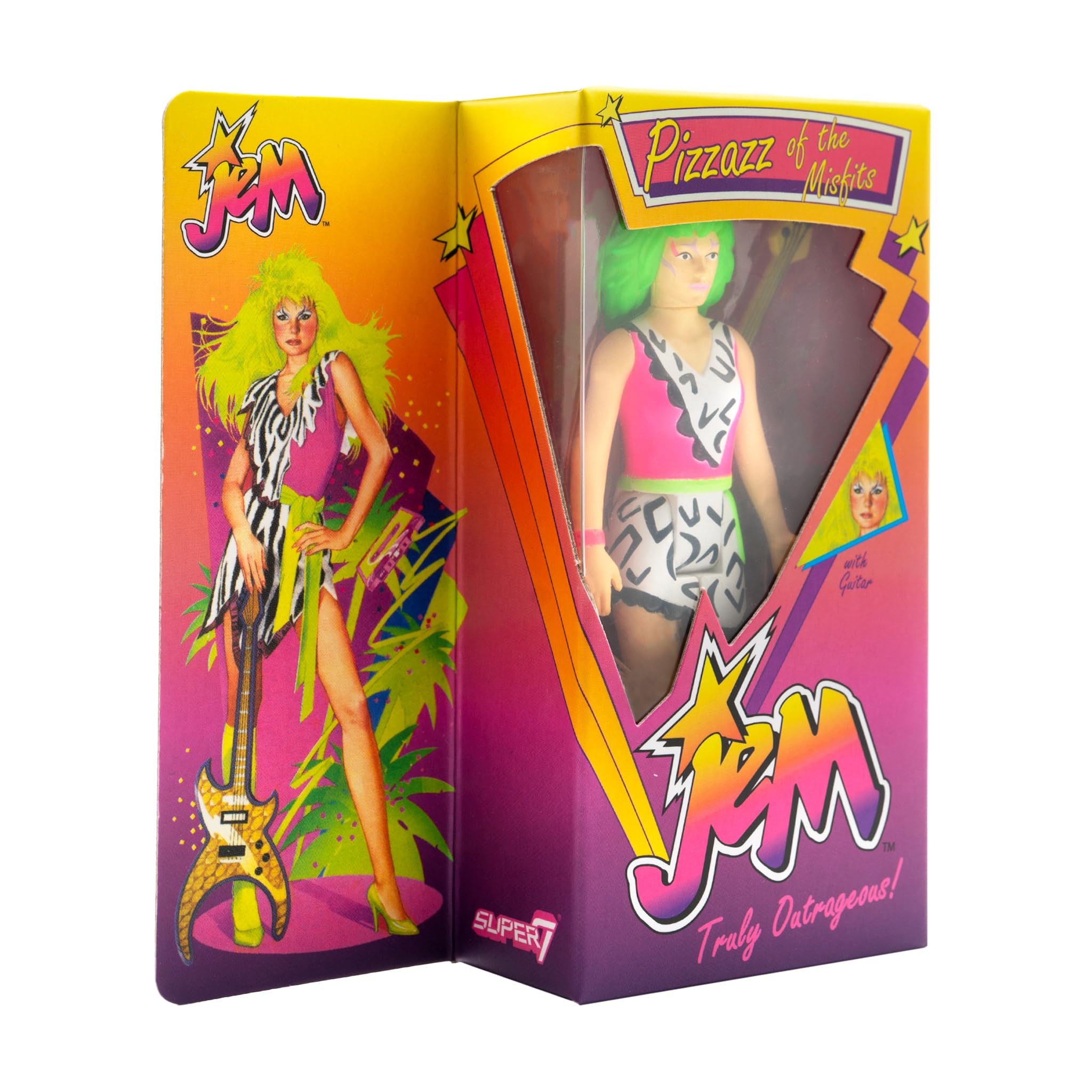 Guitar accessory included with Super7 Jem Pizzaz for concert scenes