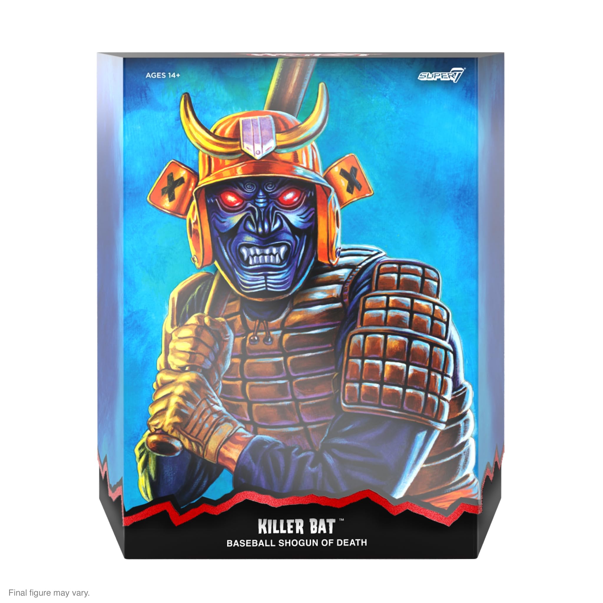 Batana included offers a distinct retro weapon accessory for the display.