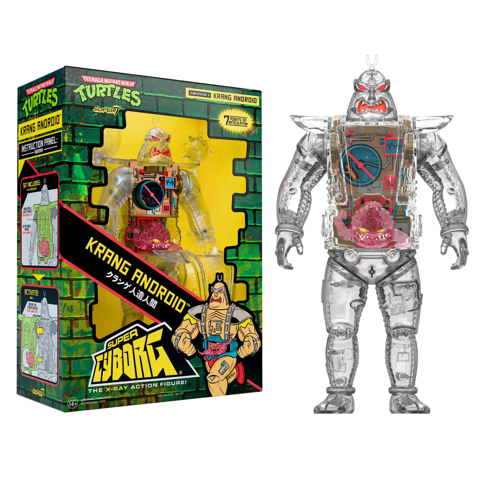 Super7 Krang Android clear 11-inch figure for TMNT display