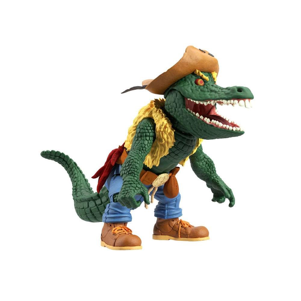 Super7 Leatherhead TMNT Ultimates figure with classic cartoon detail for display and collection.