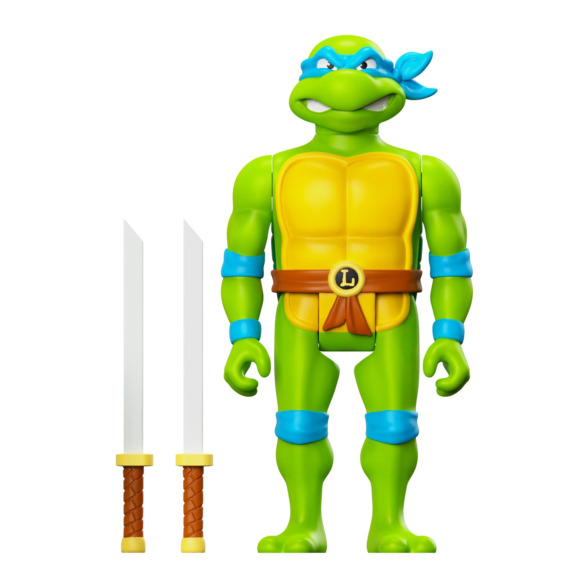Super7 Leonardo TMNT figure side angle for dynamic display