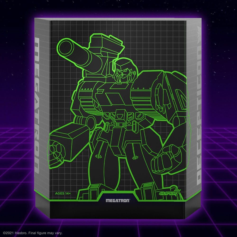 Super7 Megatron G2 blasters and ion cannons reference classic comic weaponry.