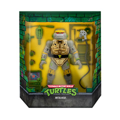 Super7 Metalhead TMNT interchangeable hands close-up emphasizes poseability and display options.
