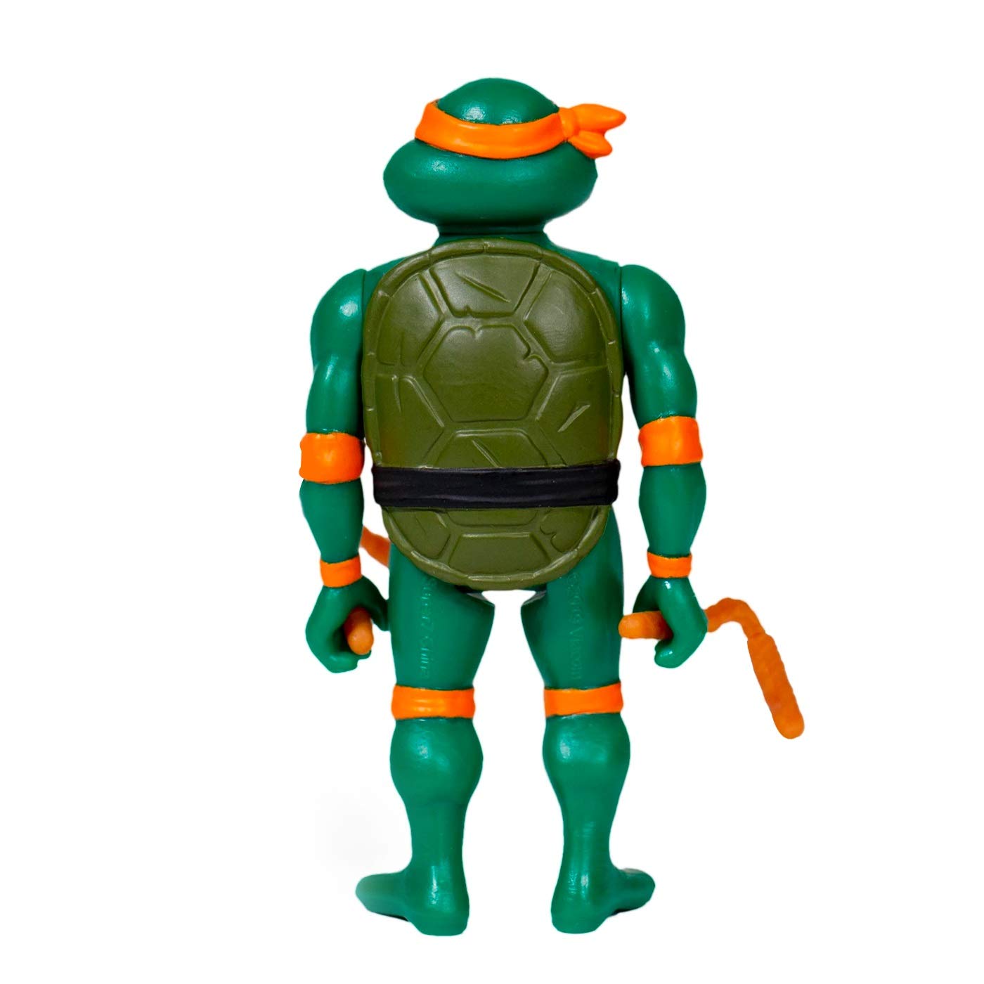 Super7 Michelangelo ReAction figure with nunchakus for action poses and collection.