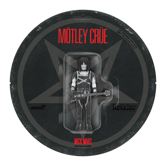 Super7 Mick Mars Shout at the Devil figure ready for shelf display.