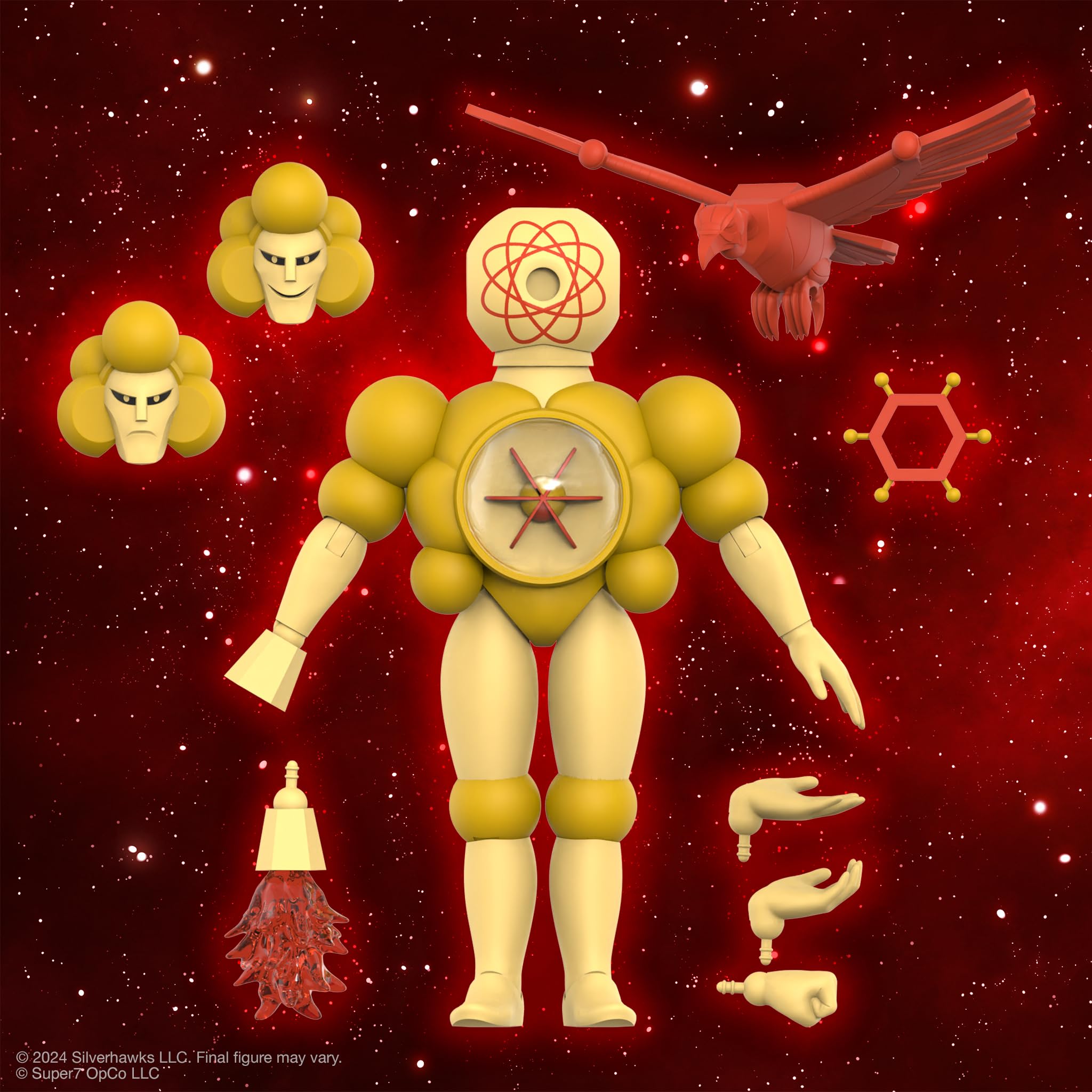 Mo-Lec-U-Lar interchangeable heads and hands for pose versatility