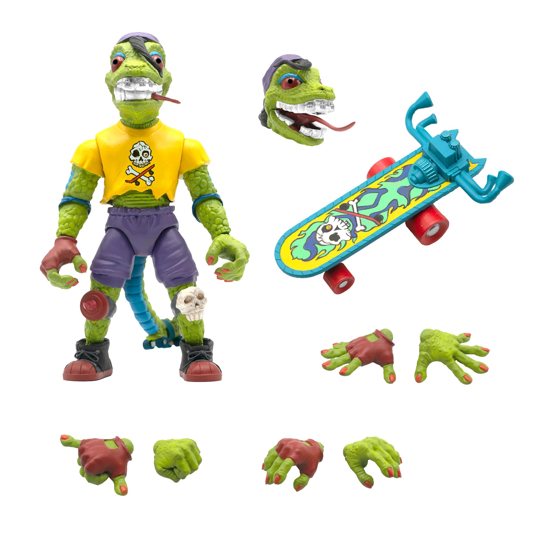 Super7 Mondo Gecko front view shows retro TMNT styling for display