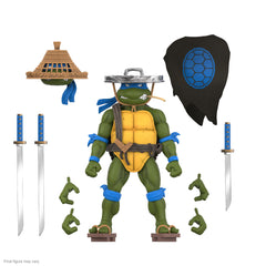 Super7 Ninja Nomad Leonardo front view highlights detailed sculpt for display.