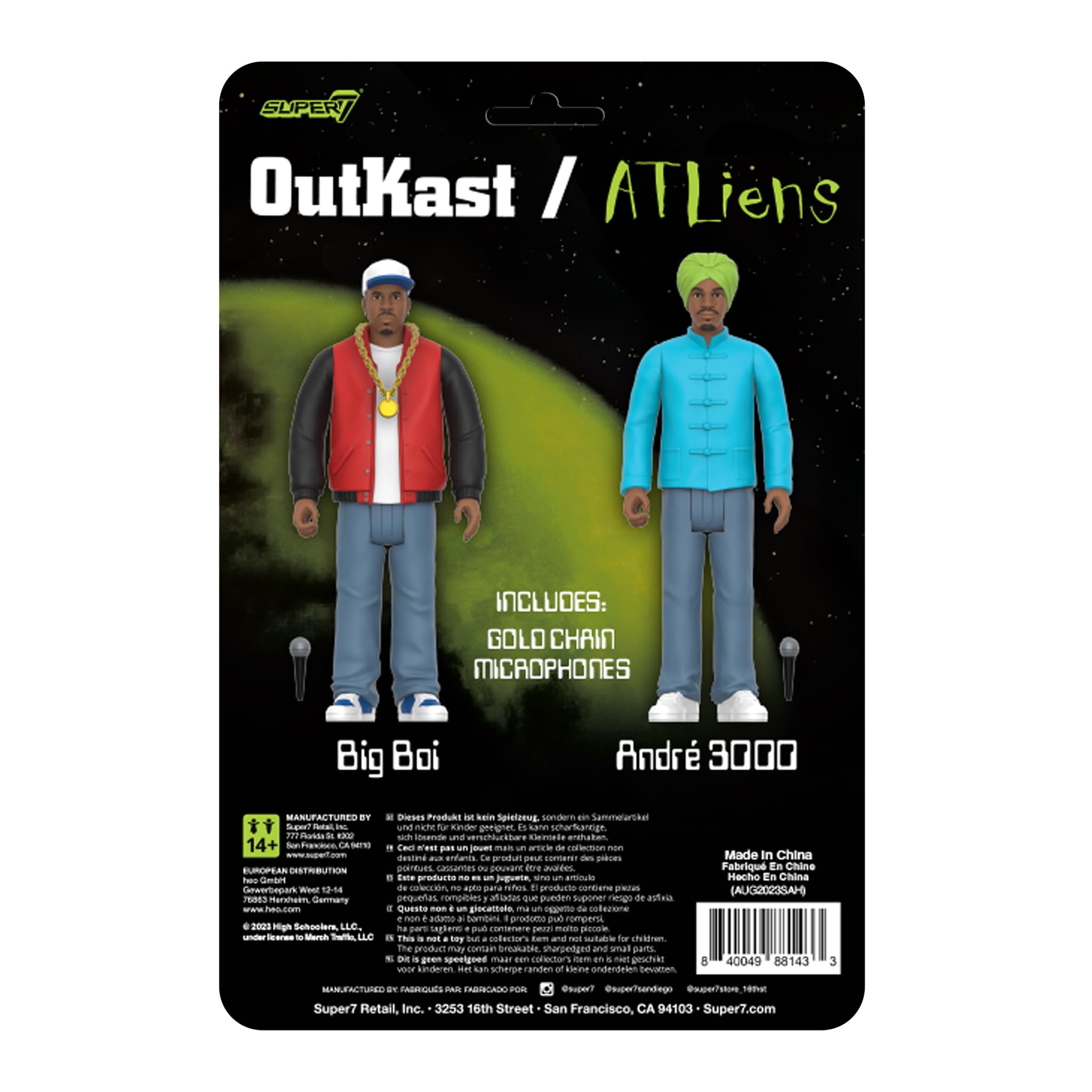 Super7 OutKast 2-pack card back showcasing ATLiens packaging.