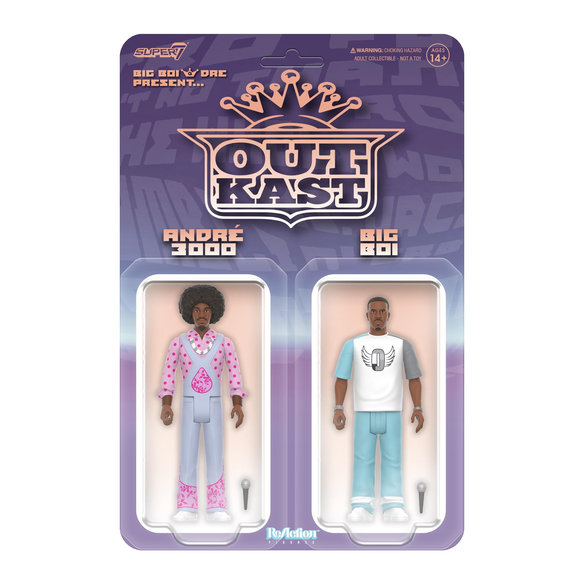 Super7 Outkast Big Boi figure front view for retro display