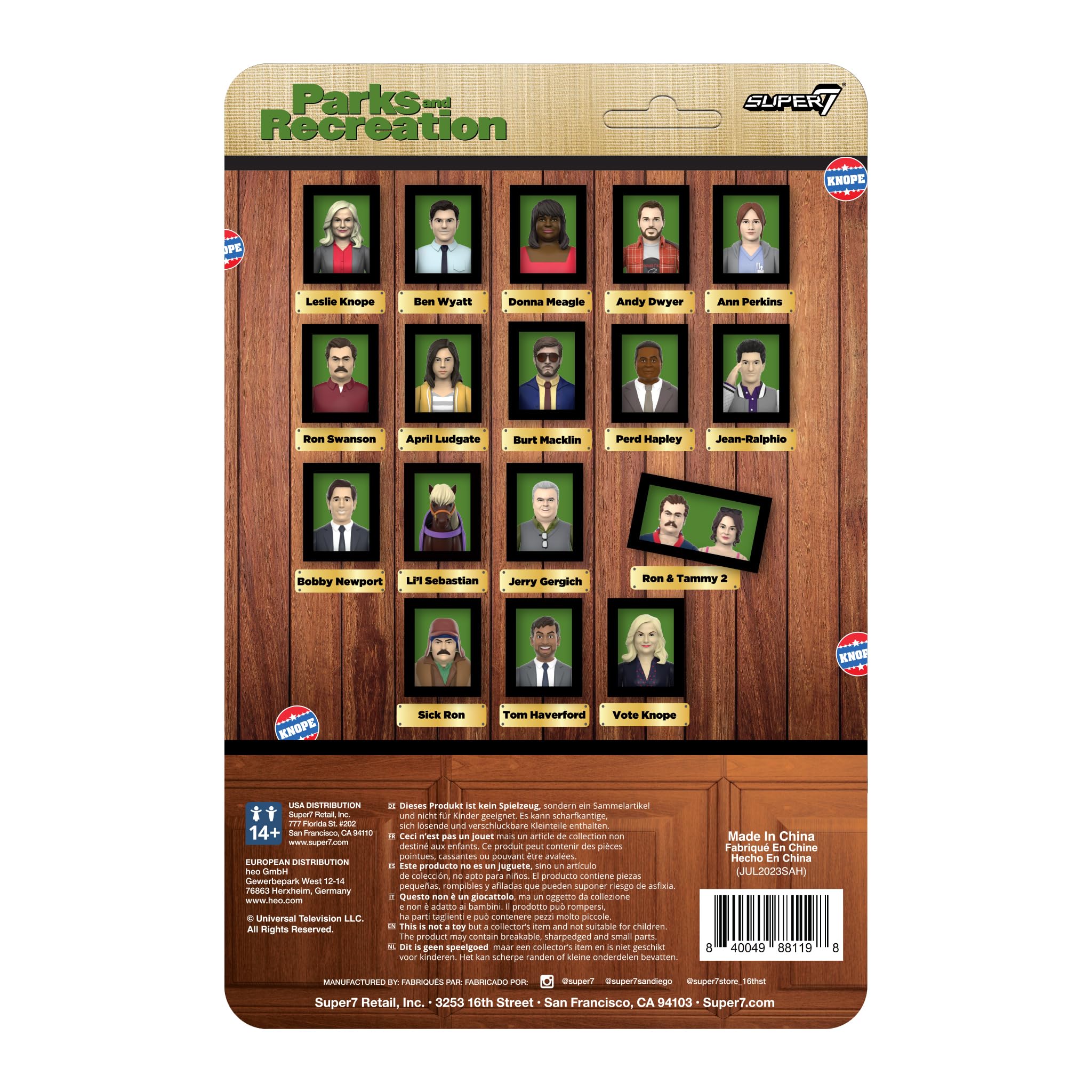 Parks and Recreation ReAction figure display setup featuring Tom Haverford.