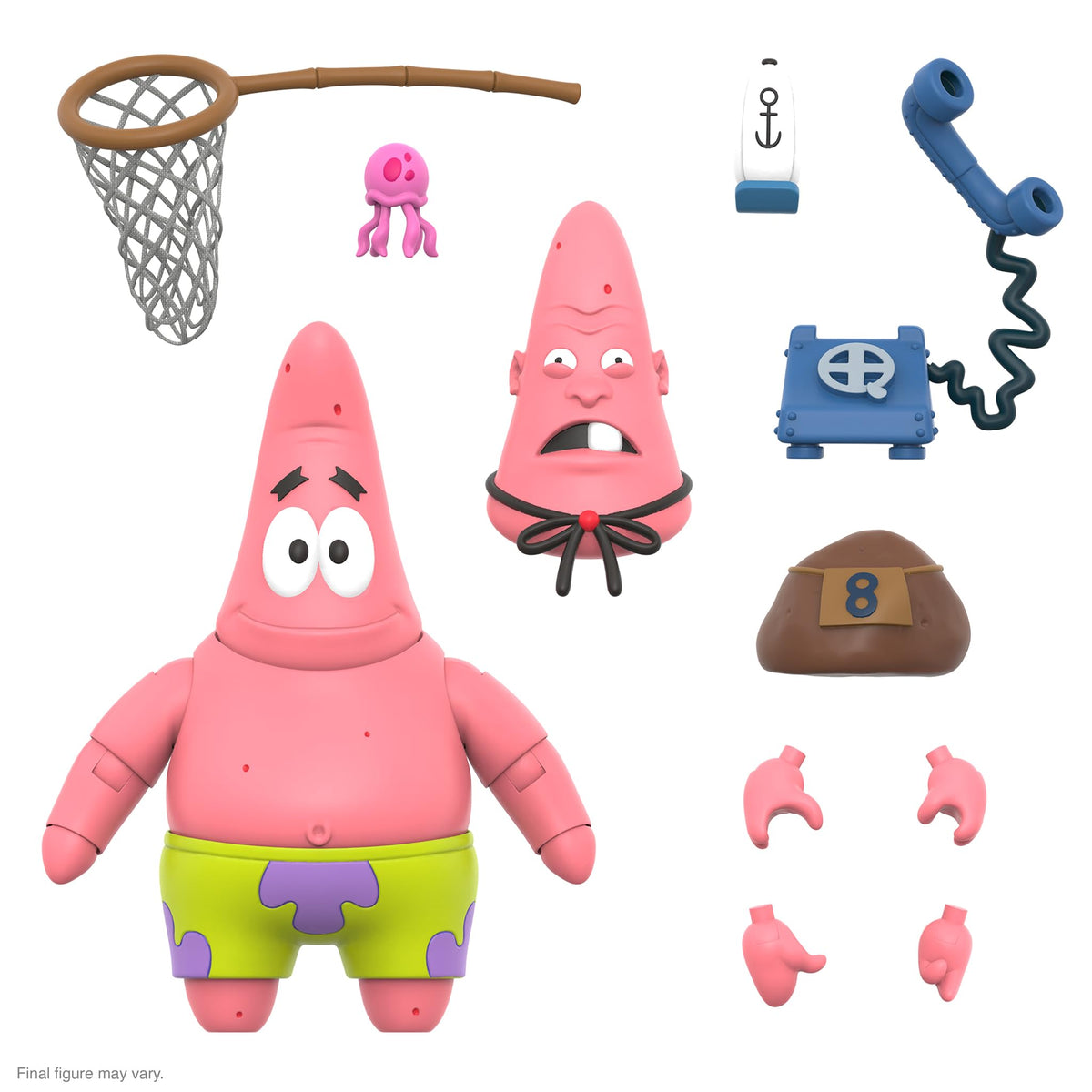 Super7 Patrick Starr Ultimate Figure front view for epic SpongeBob display