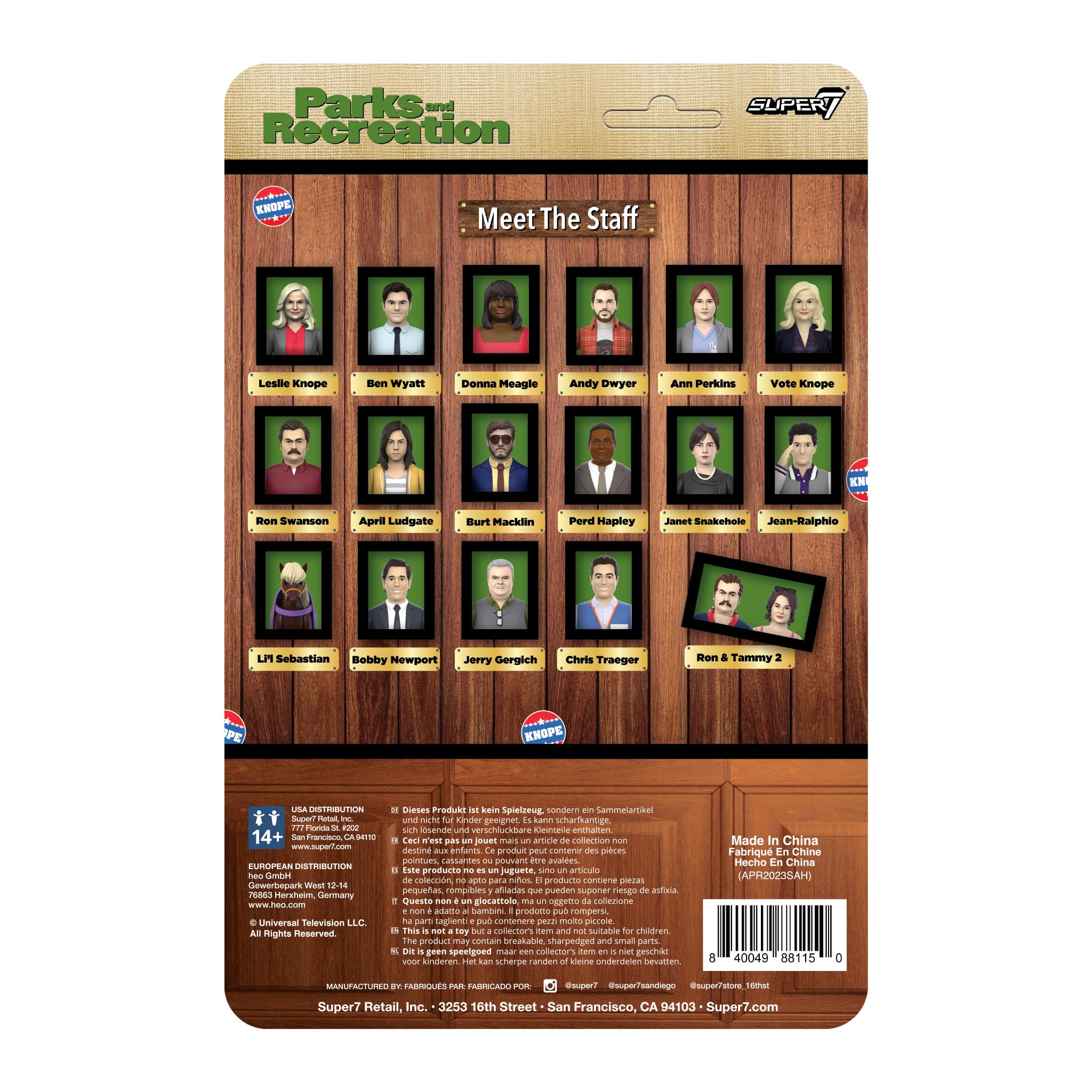 Super7 Perd Hapley Pawnee newsroom scene display for imaginative play
