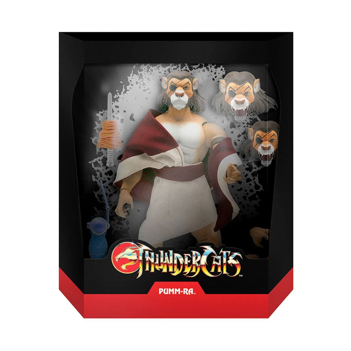 Super7 Pumm-Ra ThunderCats figure with Sword of Omens for dynamic display.