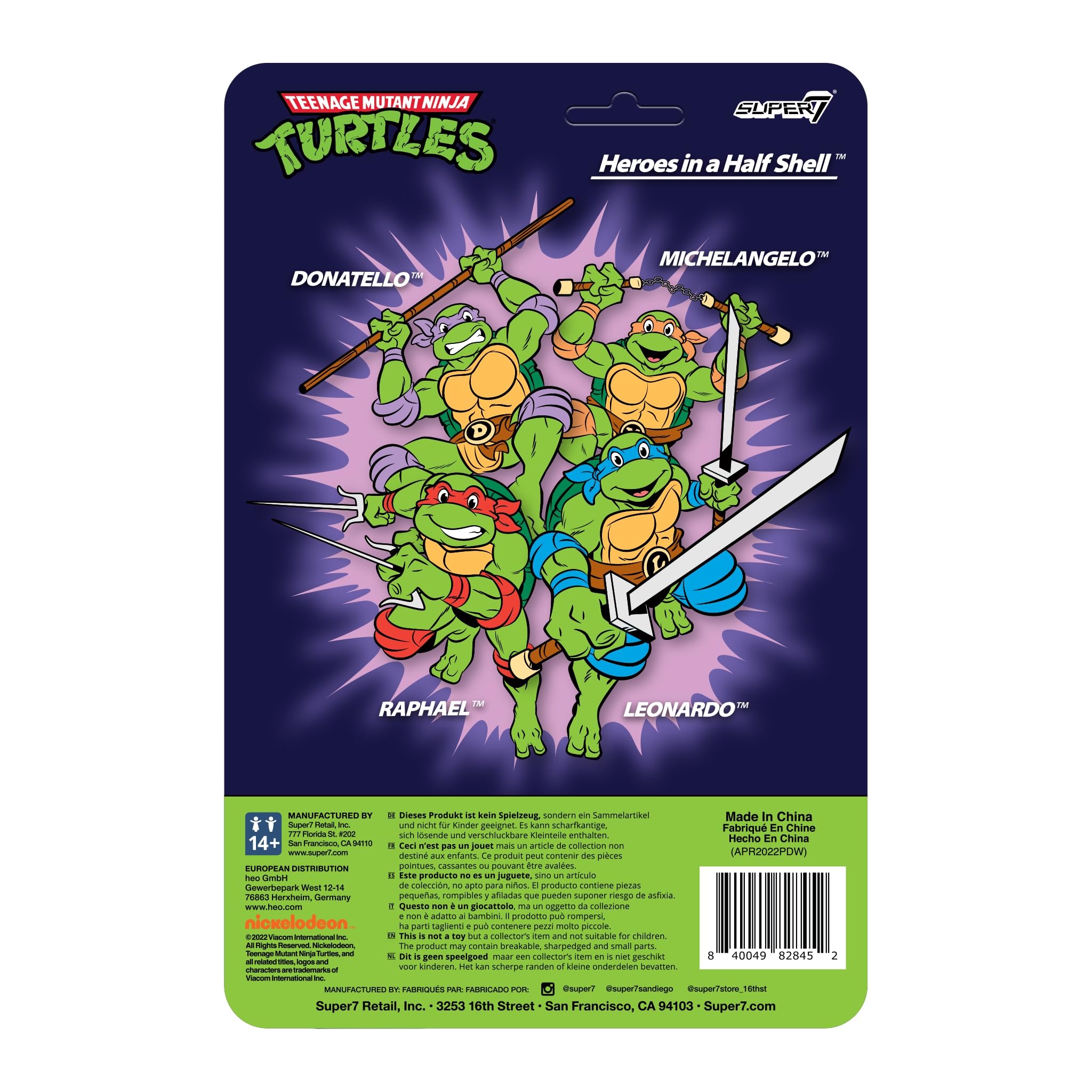 Super7 Raphael cartoon-inspired design emphasizing retro TMNT nostalgia for collectors.
