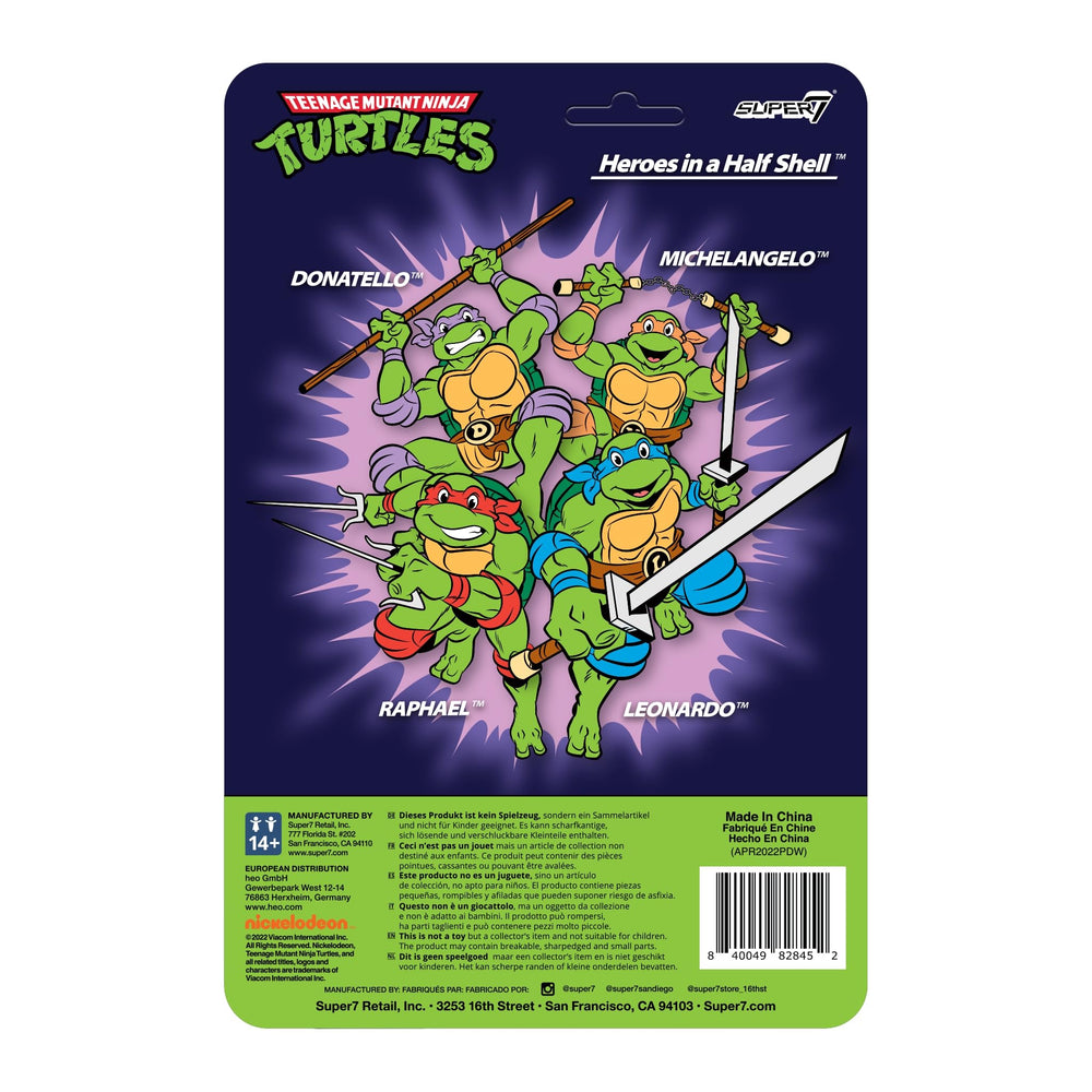 Super7 Raphael cartoon-inspired design emphasizing retro TMNT nostalgia for collectors.