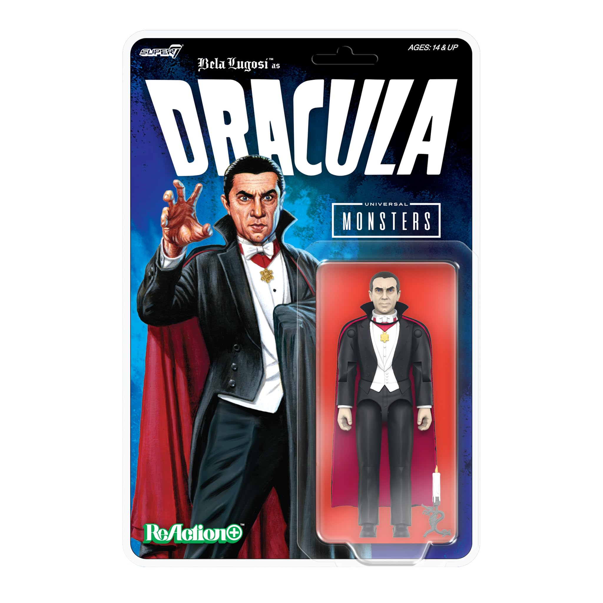 Super7 Dracula Reaction+ 3.75-inch action figure ready for display and posing.