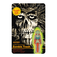 Super7 Zombie Trash glow 3.75-inch figure for display and glow-in-the-dark collecting.