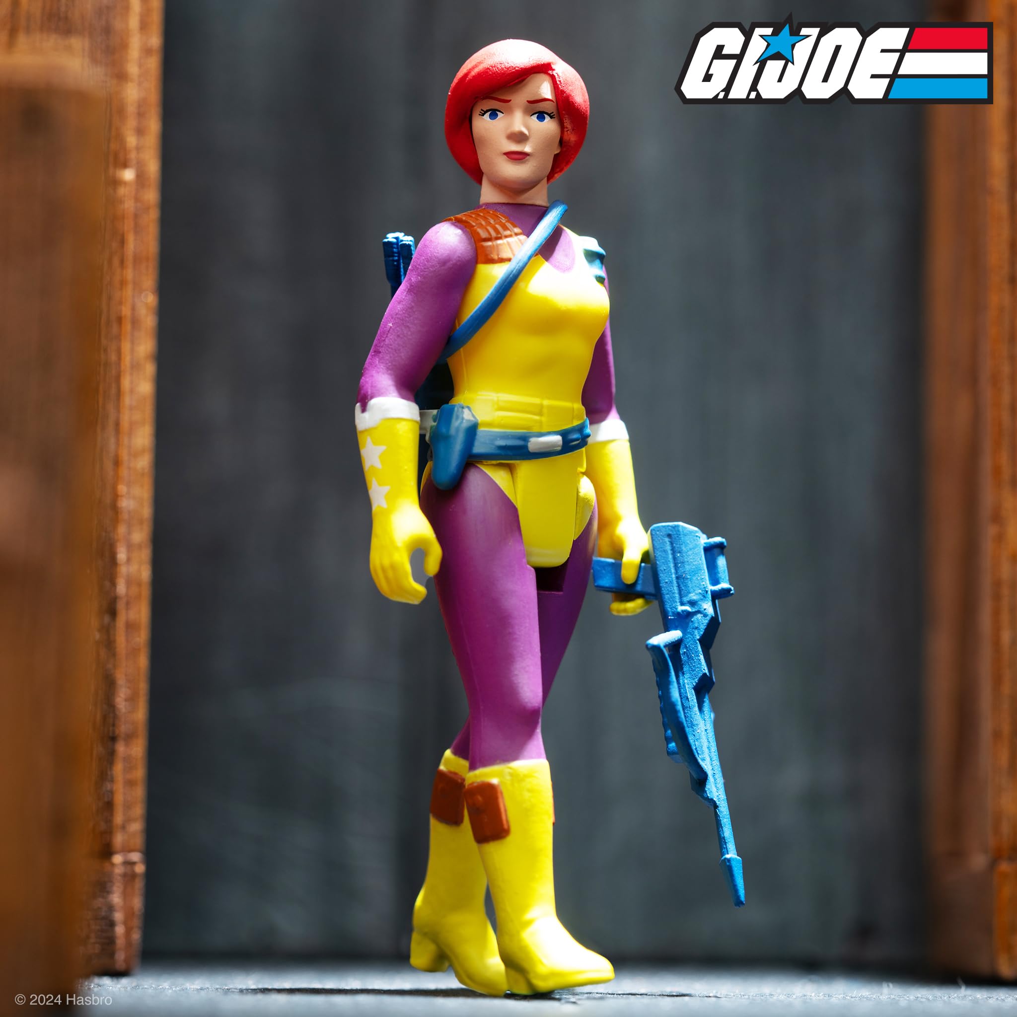 Super7 Scarlett DIC Purple articulation close up showing poseability