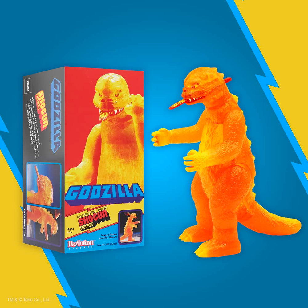 Shogun Godzilla figure with spring loaded flame tongue for action poses